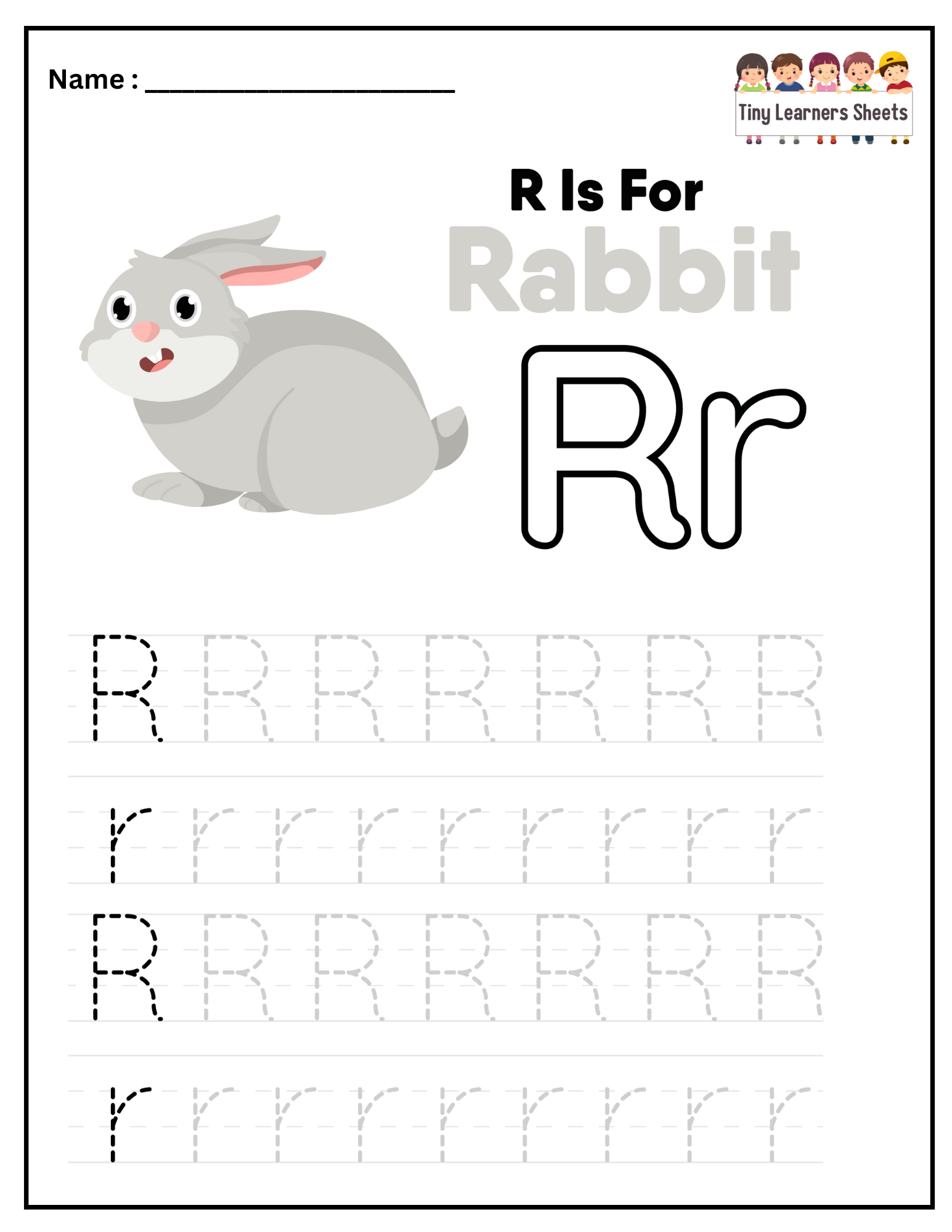 Letter R worksheet